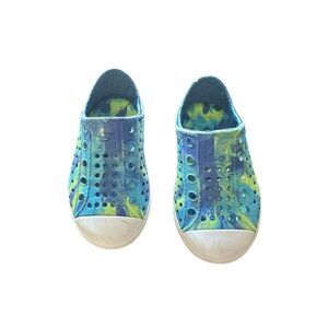 Skechers Guzman slip on sz 6 boys blue green water shoes